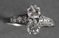 Edwardian Double Diamond Platinum Engagement Ring Edwardian Double Diamond Platinum Engagement Ring